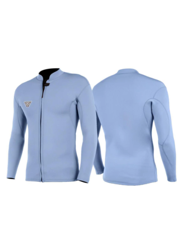 VISSLA SOLIDE SET TOP FRONT ZIP 2MM (VISSLA (VA)) | Neoprene - Surf | Cendres de Lune - SARL ROBA Ajaccio