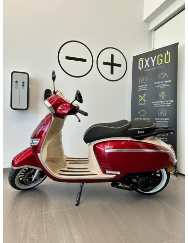 WINGO scooter 100% electrique Bordeaux/beige